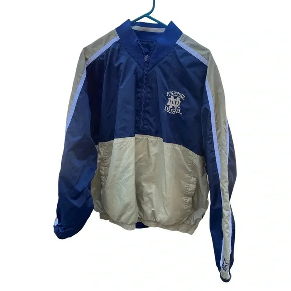 Vintage Starter Notre Dame Reversible Quarter Zip Nylon Pullover - Picture 1 of 11